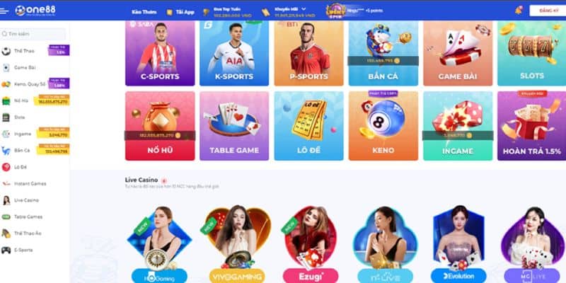 One88 được đầu tư giao diện thân thiện, dễ sử dụng